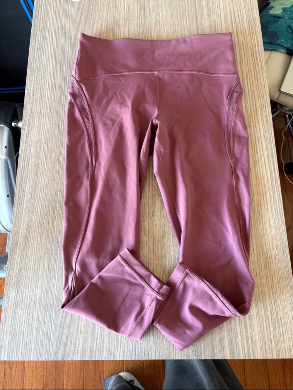 Lululemon Wunder Under Crop High-Rise 21" Flocked Everlux Plumful Size 12 W6AYES